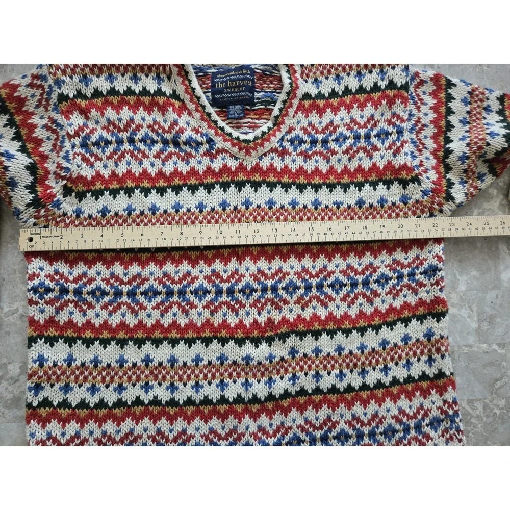 Vintage‎ ABERCROMBIE & FITCH The Harvest Sweater Chunky Knit Ramie Cotton Medium